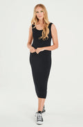 Nancee Black Jersey Midi Dress