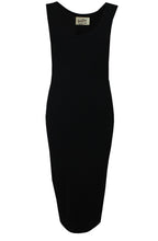 Nancee Black Jersey Midi Dress