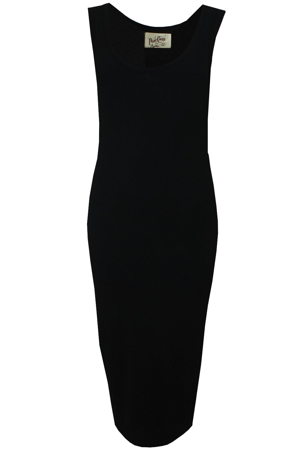 Nancee Black Jersey Midi Dress