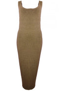 Nancy Olive Jersey Midi Dress