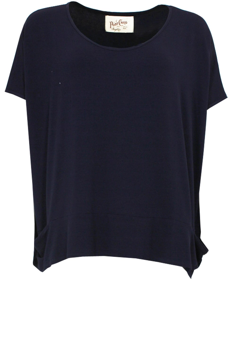 Navy Over Sized Jersey Top