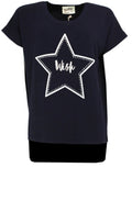 Navy Star Design Top