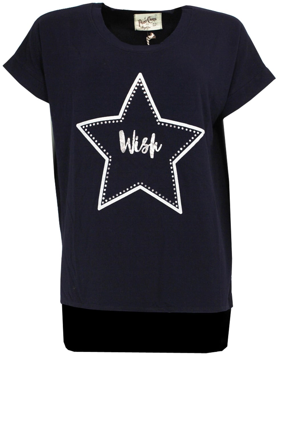 Navy Star Design Top