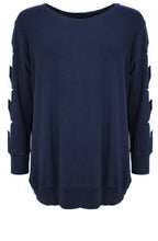 Navy Star Design Top