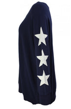Navy Star Design Top