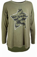 Olive Star Design Oversized Top