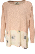 Orange Ice Chiffon Paneled Top