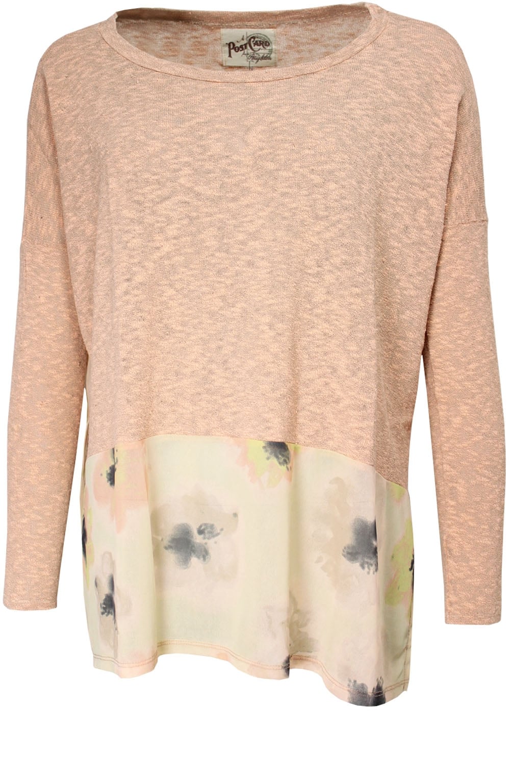 Orange Ice Chiffon Paneled Top