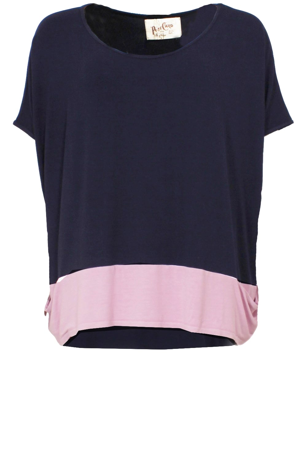 Over Sized Navy & Pink Top