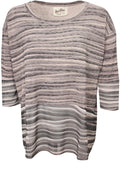 Over Sized Pink Striped Top