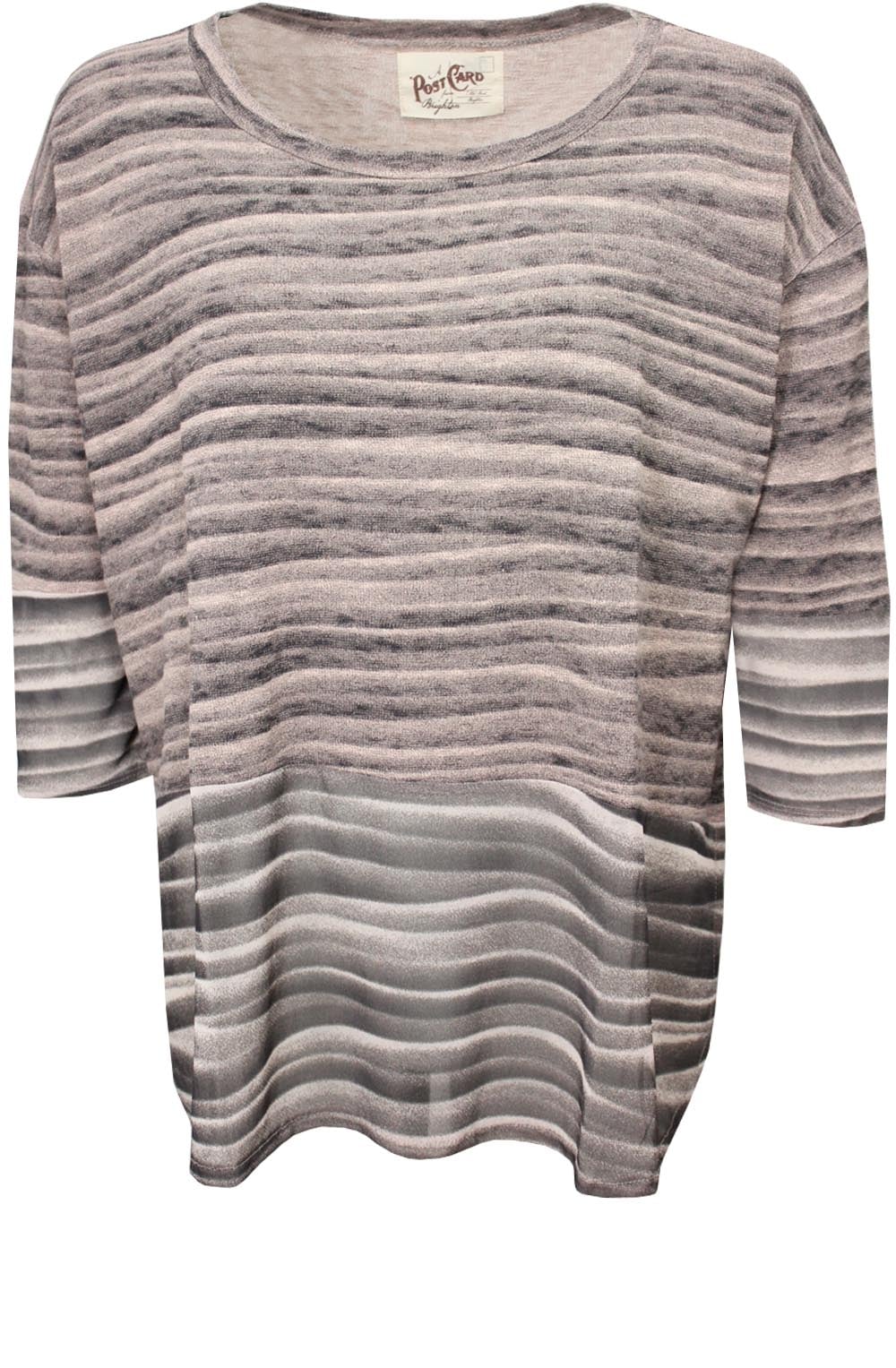 Over Sized Pink Striped Top