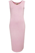 Pale Pink Jersey Midi Dress