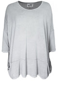 Pammy Jersey Chalk Grey Top