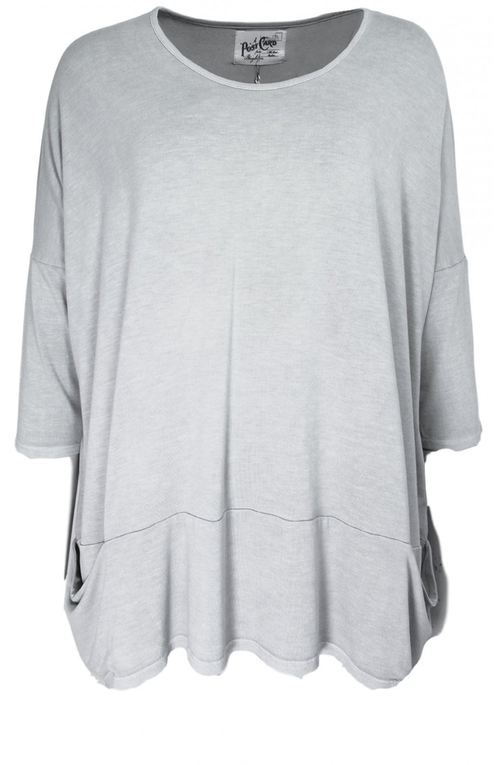 Pammy Jersey Chalk Grey Top