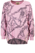 Pink & Grey Patterned Sweatshirt