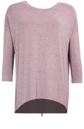Pink Marl Zip Back Top