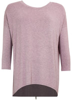 Pink Marl Zip Back Top