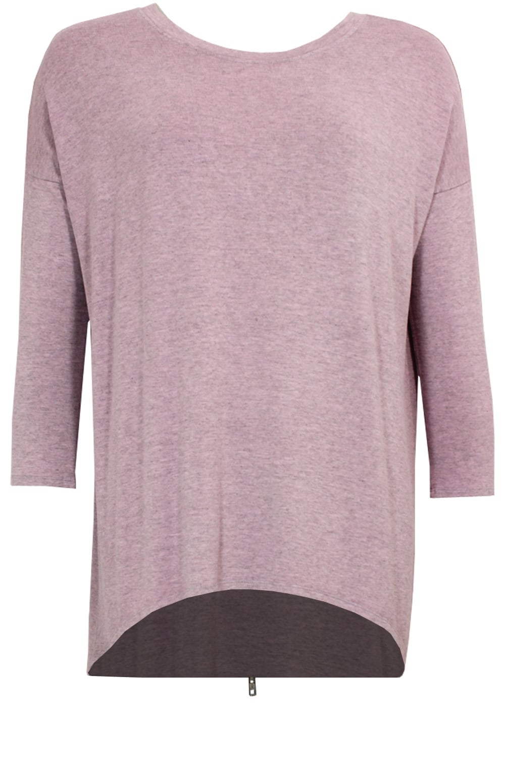Pink Marl Zip Back Top