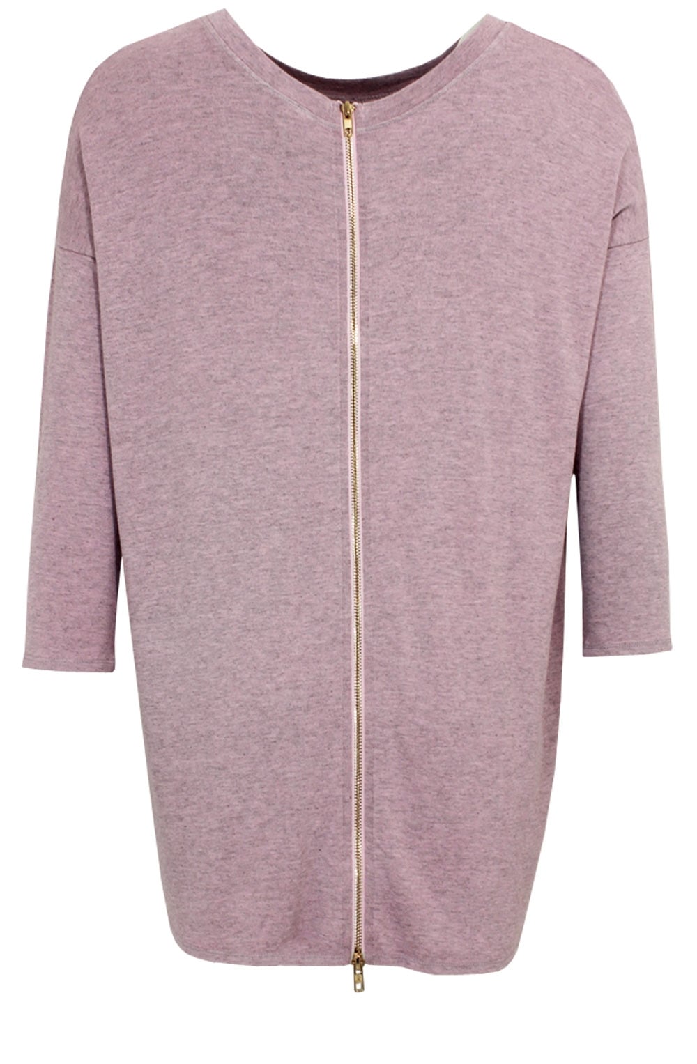 Pink Marl Zip Back Top