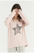 Pink Star Design Top