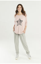 Pink Star Design Top