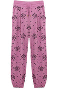 Pink Star Print Jersey Trousers