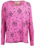 Pink Star Print Top