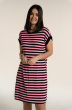 Pink Striped Jersey Dress