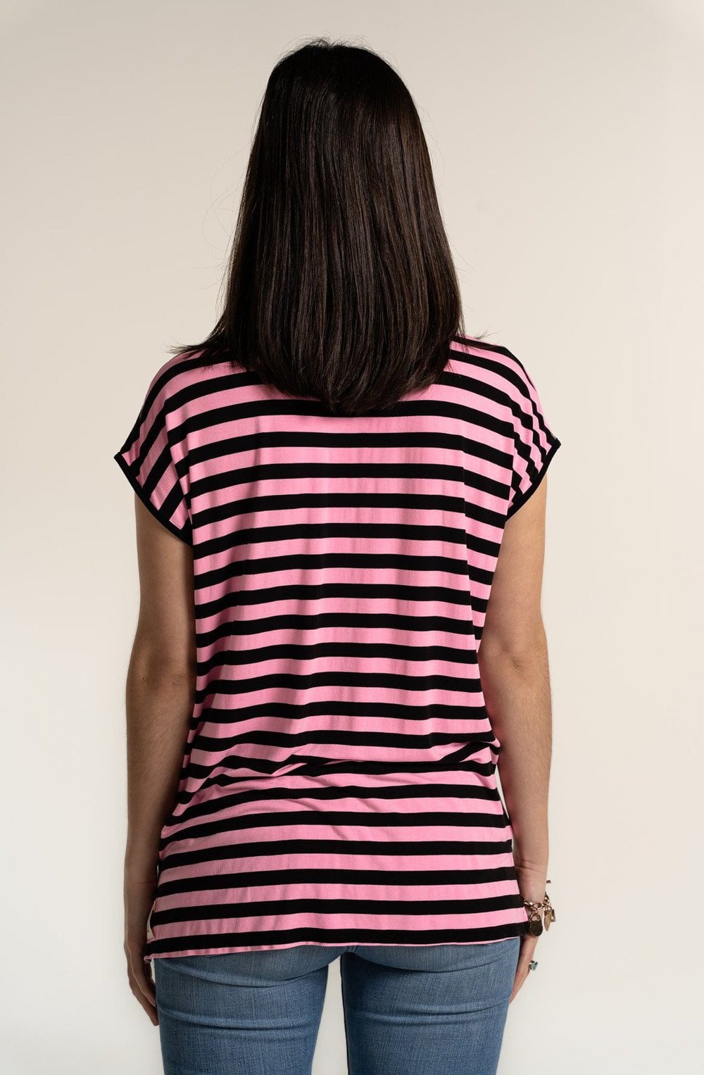 Pink Striped Jersey T Shirt