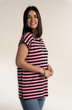 Pink Striped Jersey T Shirt