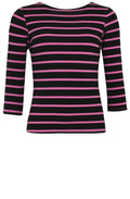 Pink Striped Jersey Top