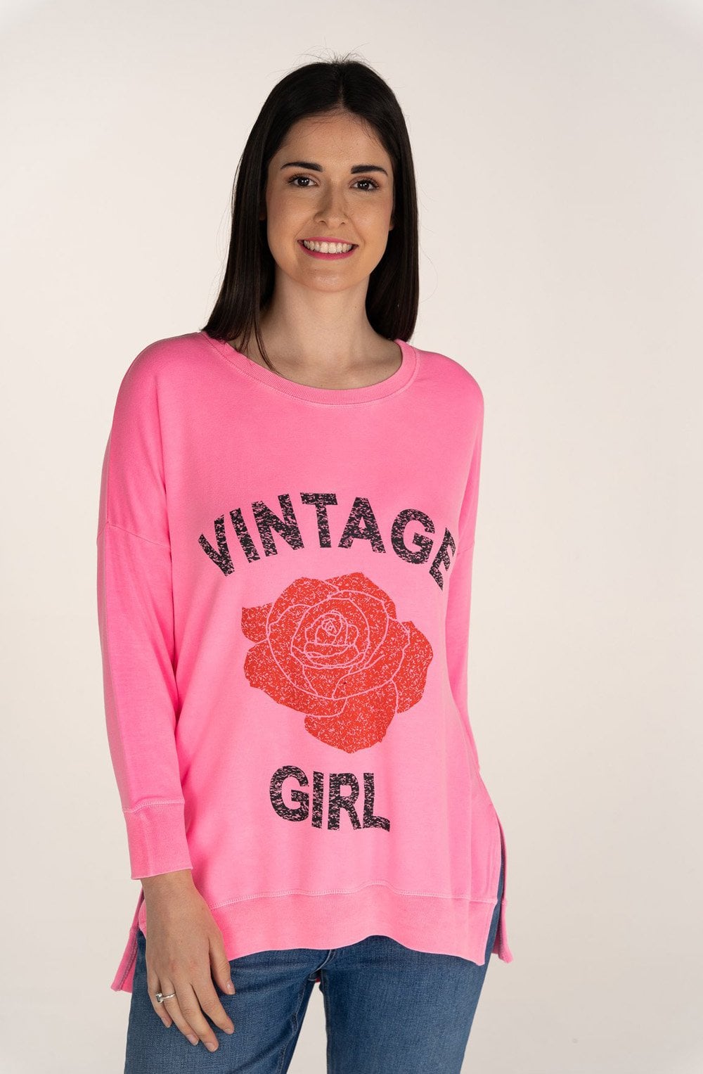 Pink Vintage Girl Sweatshirt