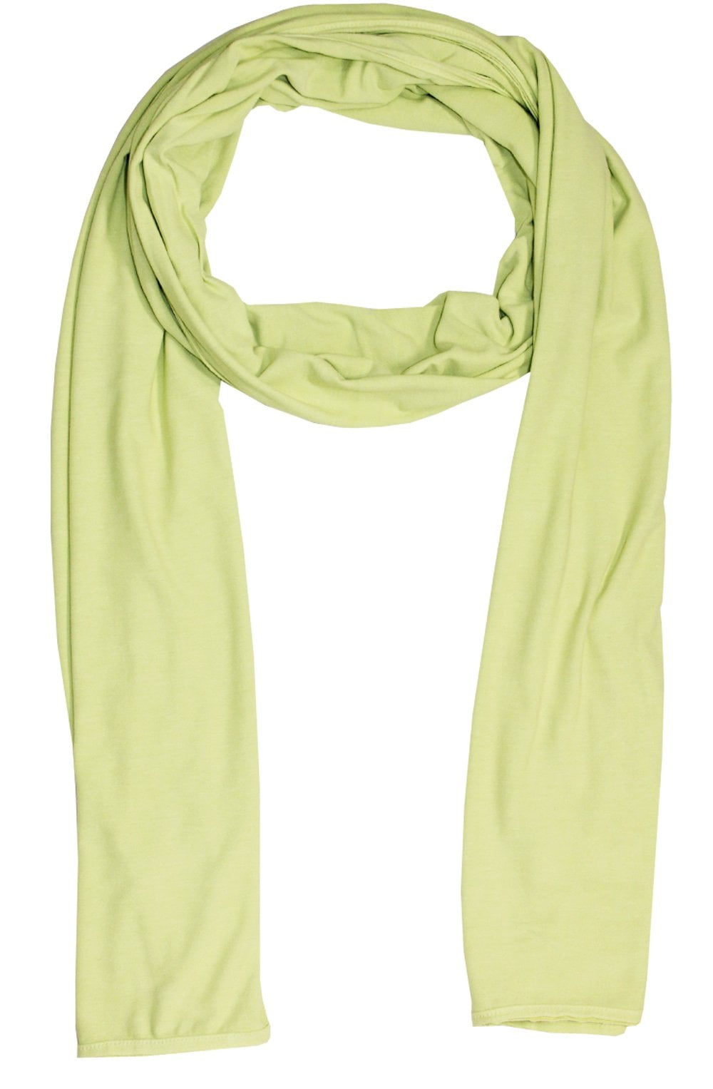 Plain Leaf Green Jersey Scarf