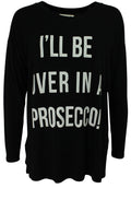 Prossecco Black Jersey Top
