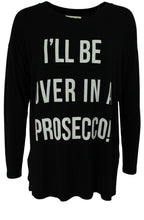 Prossecco Black Jersey Top