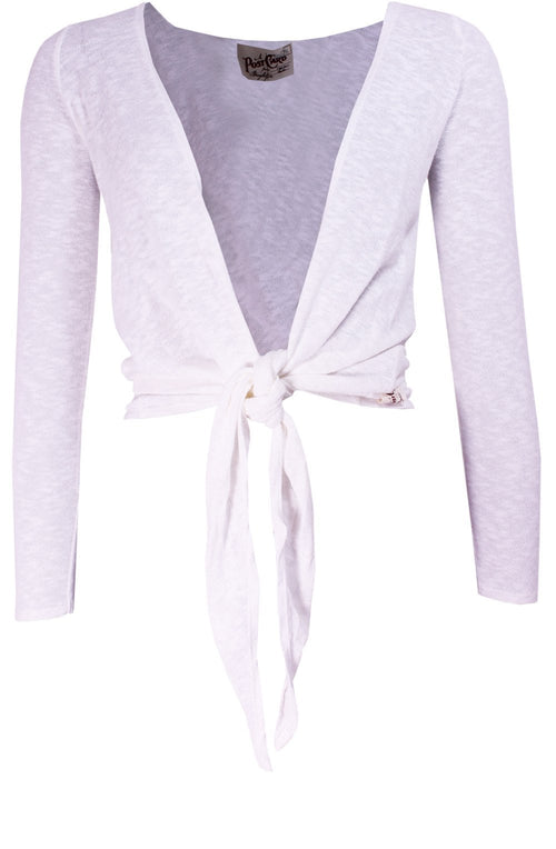 Rappy Daisy White Tie Cardigan