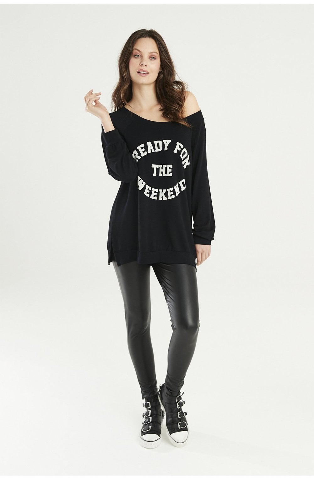 Ready Black Oversized Top