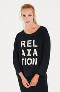 Relax Black Oversized Sweatshirt