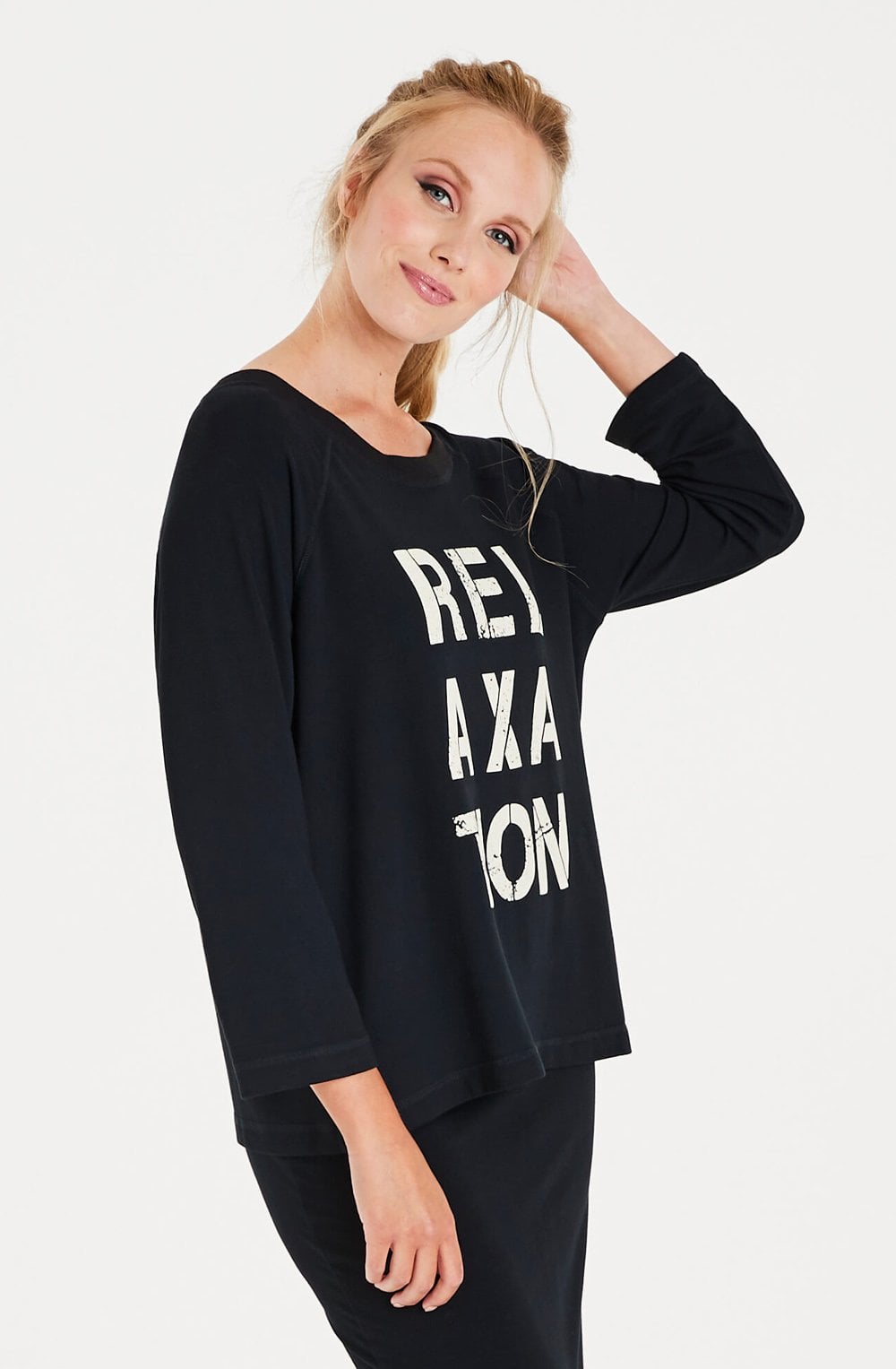 Relax Black Oversized Sweatshirt