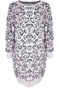Sage coconut white leopard print tunic