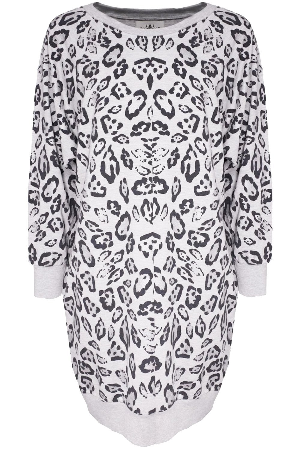 Sage coconut white leopard print tunic