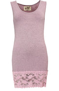 Sammy Pink Marl Lace Vest