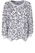Sara Coconut White leopard print Sweatshirt
