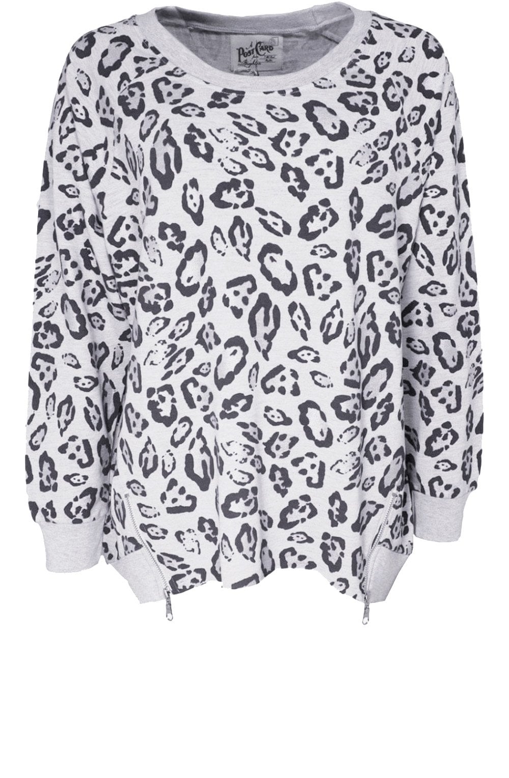 Sara Coconut White leopard print Sweatshirt
