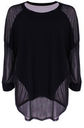 Shirty Soft Black chiffon back Top