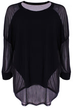 Shirty Soft Black chiffon back Top