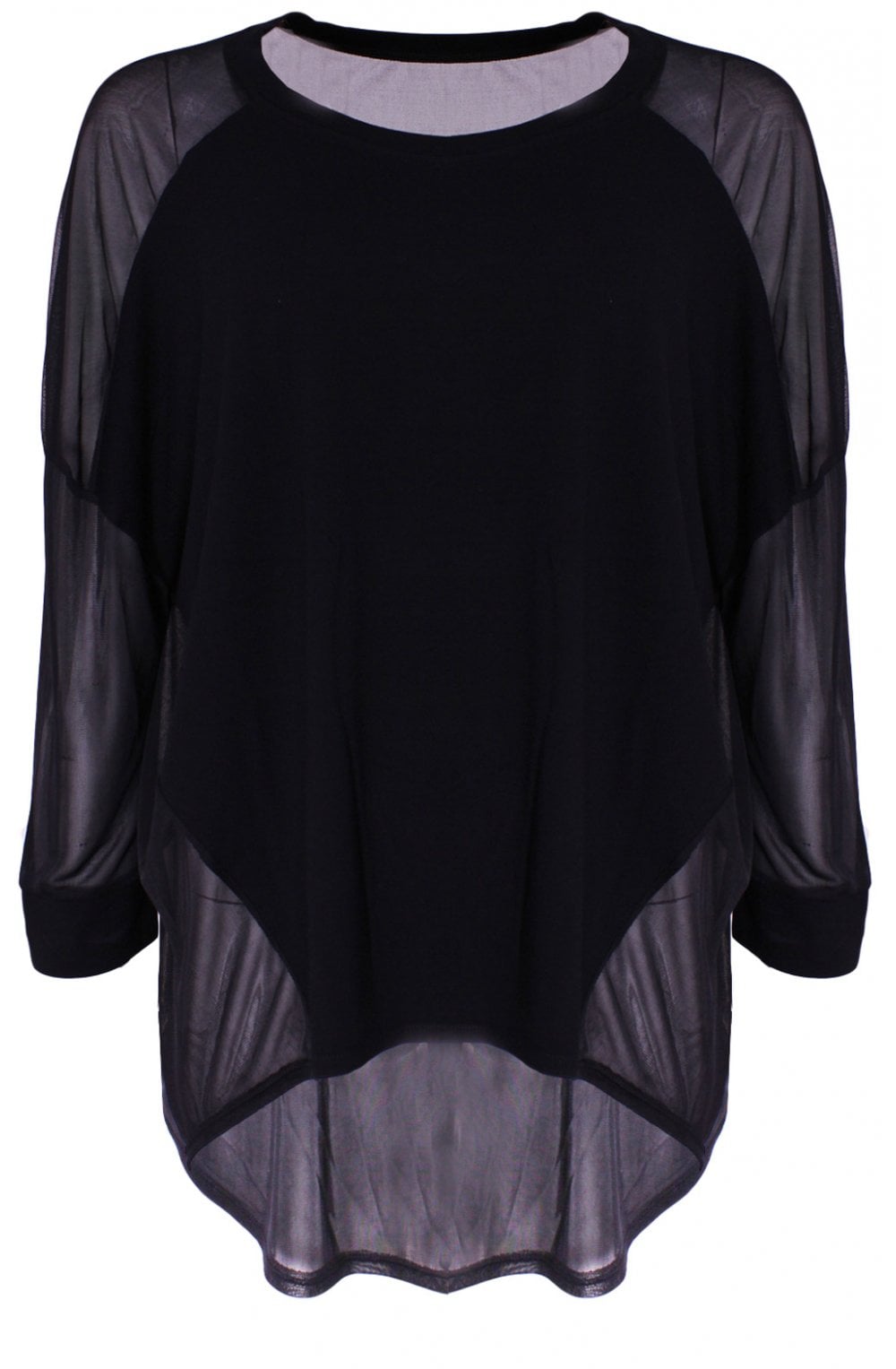 Shirty Soft Black chiffon back Top