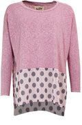 Spot Print Chiffon Hem Top