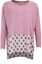 Spot Print Chiffon Hem Top