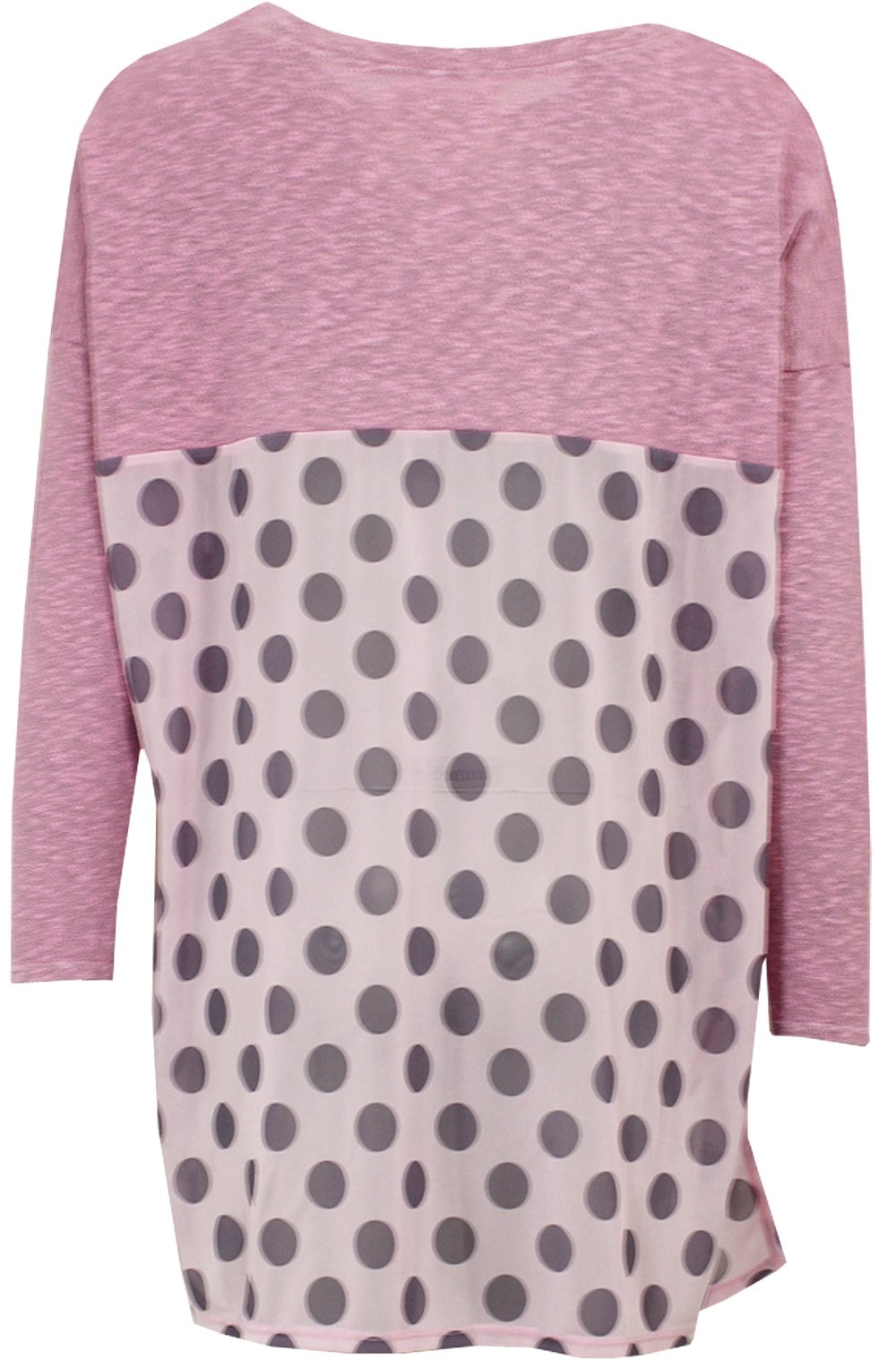 Spot Print Chiffon Hem Top